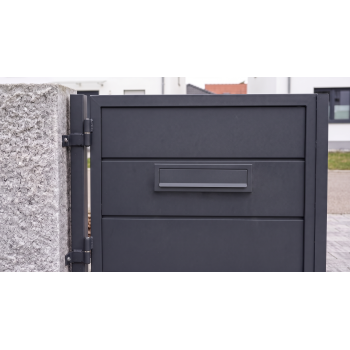A-050 Zaun Durchwurf Briefkasten in Weiß RAL 9016