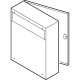 RENZ Briefkasten für Tor, Zaun und Tür in RAL 9016 Verkehrsweiß - mit RSA1-Namensschild 12 L - 370 x 330 x 100 mm - sofort lieferbar
