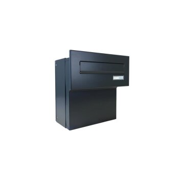 Mauerdurchwurf Briefkasten in RAL 7016 - T: 18-27 cm - F-04
