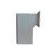 Edelstahl Mauerdurchwurf Briefkasten mit 2 Klingeltaster - T: 18-27 cm - F-046