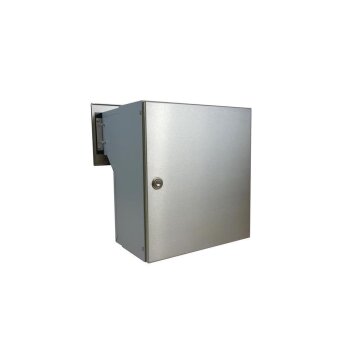 Edelstahl Mauerdurchwurf Briefkasten - T: 18-27 cm - F-04