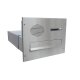 Edelstahl Mauerdurchwurf Briefkasten mit Sprechsieb - T: 39-62 cm- B-042