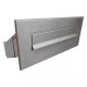 Edelstahl Mauerdurchwurf Briefkasten mit 2 Tastern - T: 23-38 cm - D-041