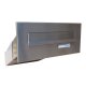 Edelstahl Mauerdurchwurf Briefkasten mit 2 Tastern - T: 23-38 cm - D-041