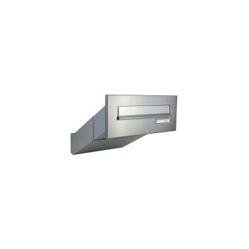 Edelstahl Mauerdurchwurf Briefkasten - T: 33-50 cm - D-042
