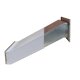 Edelstahl Mauerdurchwurf Briefkasten - T: 33-50 cm - D-042