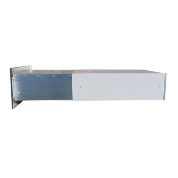 Edelstahl Mauerdurchwurf Briefkasten mit 2 Tastern - T: 39-62 cm- B-042