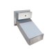Edelstahl Mauerdurchwurf Briefkasten mit Sprechsieb & 2 Tastern - T: 33-50 cm - D-042