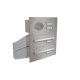 2er Edelstahl Mauerdurchwurf Briefkastenanlage mit Sprechsieb - T: 33-50 cm - D-042