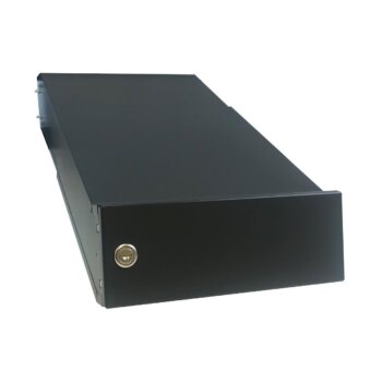 Mauerdurchwurf Briefkasten in RAL 9005 mit Klingel - T: 33-50 cm - D-042