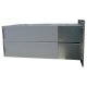 2er Edelstahl Mauerdurchwurf Briefkastenanlage - T: 39-62 cm- B-042