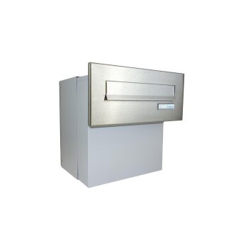 XXL Edelstahl Mauerdurchwurf Briefkasten - T: 27-40,5 cm - F-042
