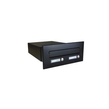 Mauerdurchwurf Briefkasten in RAL 7016 mit 2 Tastern - T: 39-62 cm- B-042
