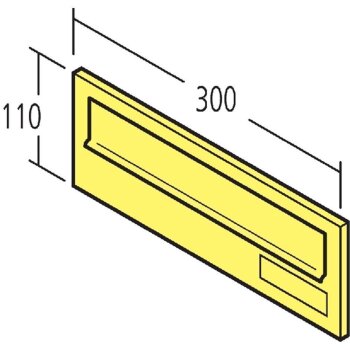 RENZ Mauerdurchwurf Briefkasten mit 300 mm Breite in RAL (18,5 - 25 cm Tiefe)