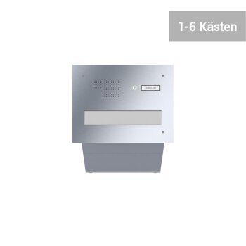 LEABOX Edelstahl Durchwurfbriefkasten mit Sprechfeld - T:...