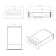 FLAT Design Durchwurfbriefkasten in RAL 7016 - T: 39-62 cm- BX-042