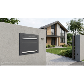 F-05-B XXL Durchwurf Paket-Briefkasten in RAL (30-51 cm Tiefe)