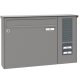 RENZ Basic B Briefkastenanlage Aufputz mit 2ten Namensschild & mit Sprechsieb RAL9016