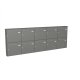 HUBER Aufputzbriefkastenanlage in RAL 9007 10-fach mit 2ten Namensschild & Soft Close