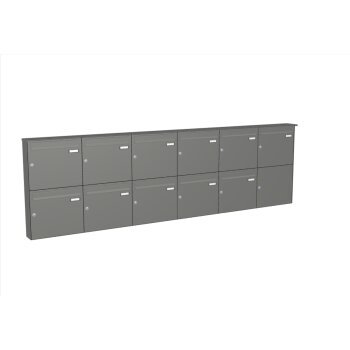 HUBER Aufputzbriefkastenanlage in RAL 7016 11-fach mit...