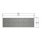HUBER Aufputzbriefkastenanlage in RAL DB703 11-fach mit 2ten Namensschild & Soft Close