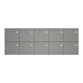 HUBER Aufputzbriefkastenanlage in RAL DB703 10-fach mit...