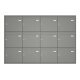 HUBER 12er Unterputz-Briefkastenanlage in RAL 9016 mit 2ten Namensschild & Soft-Close