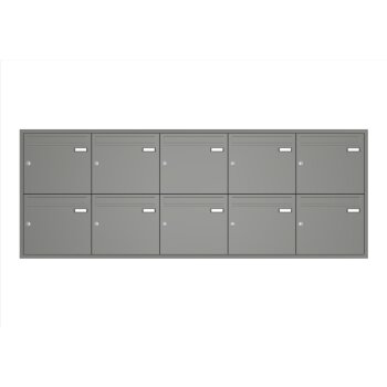HUBER 10er Unterputz-Briefkastenanlage in RAL 9016 mit...