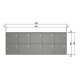 HUBER 10er Unterputz-Briefkastenanlage in RAL 9016 mit 2ten Namensschild & Soft-Close
