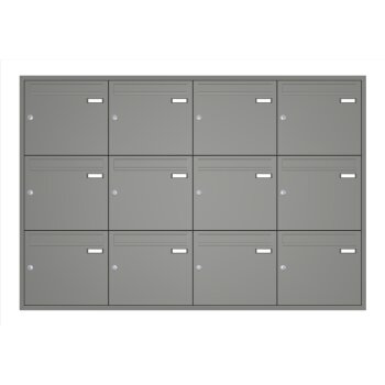 HUBER 12er Unterputz-Briefkastenanlage in RAL 7016 mit...