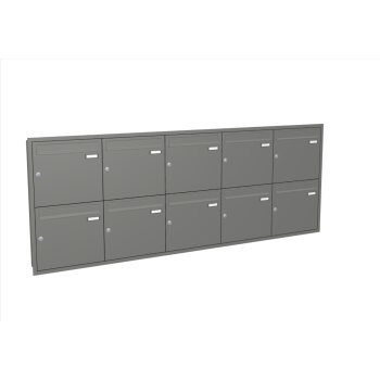 HUBER 10er Unterputz-Briefkastenanlage in RAL 7016 mit...