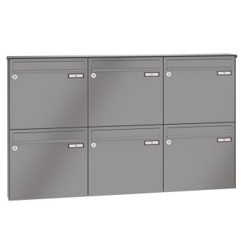 Aufputz-Briefkastenanlage in RAL (1-12-fach) 2-12 L - 370 x 330 x 100 mm-Ja-Ja-DB703
