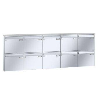 LEABOX Aufputzbriefkasten in V2A Edelstahl - LEA3 (1-12-fach)