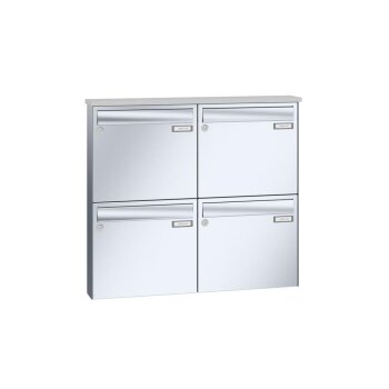 LEABOX Aufputzbriefkasten in V2A Edelstahl - LEA3 (1-12-fach)
