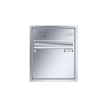 LEABOX Unterputzbriefkasten mit Sprechfeld in V2A...
