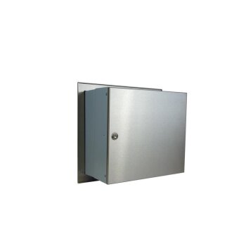 Edelstahl Mauerdurchwurf Briefkasten - T: 14,5-20 cm - A-041