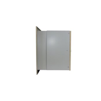 XXL Edelstahl Mauerdurchwurf Briefkasten ohne Namensschild - T: 24,5-40 cm - A-042