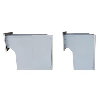 XXL Mauerdurchwurf Briefkasten in RAL 9005 mit Klingel - T: 27-40,5 cm - F-042