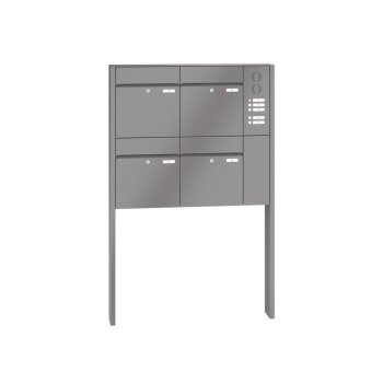 RENZ Plan freistehende Briefkastenanlage mit Sprechanlage 4-fach