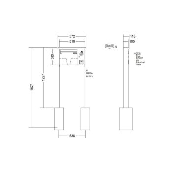 RENZ Tetro freistehende Briefkastenanlage mit Sprechanlage