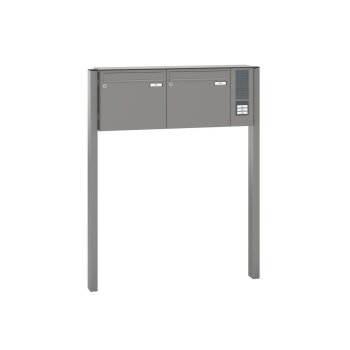 RENZ Basic B freistehende Briefkastenanlage mit Sprechfeld 2-fach
