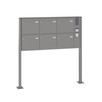 RENZ Basic B freistehende Briefkastenanlage mit Sprechfeld 6-fach
