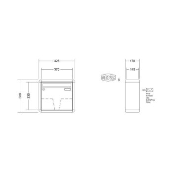 RENZ RS2000 Aufputzbriefkastenanlage