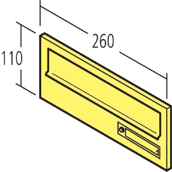 RENZ Mauerdurchwurfbriefkasten mit 26 cm Breite ( 26,5-41 cm Tiefe)