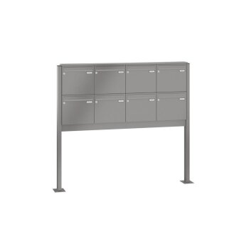 LEABOX 8er freistehende Briefkastenanlage in RAL 7016 (Fußplatten) - LEA3