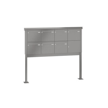 LEABOX 7er freistehende Briefkastenanlage in RAL 7016 (Fußplatten) - LEA20