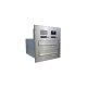 2er Edelstahl Kamera Durchwurf Briefkastenanlage - T: 39-62 cm- B-042