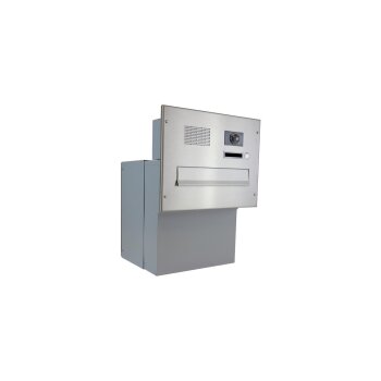 XXL Edelstahl Kamera Durchwurf Briefkasten - T: 27-40,5 cm - F-042