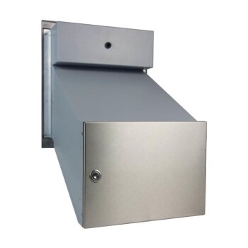 XXL Edelstahl Kamera Mauerdurchwurf Briefkasten - T: 23-38 cm - D-241