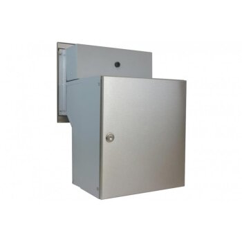 Edelstahl Kamera Mauerdurchwurf Briefkasten mit Systemzentrale - T: 18-27 cm - F-04